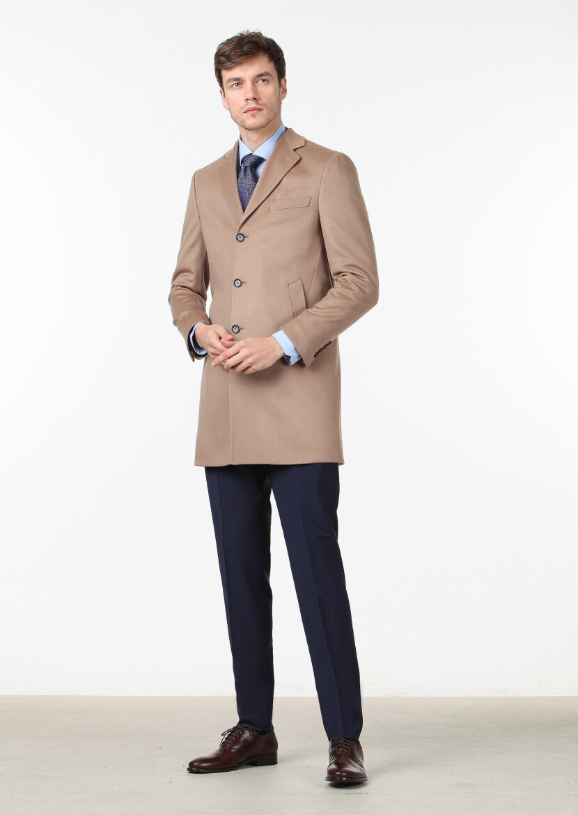 Buff Weaving Overcoat 