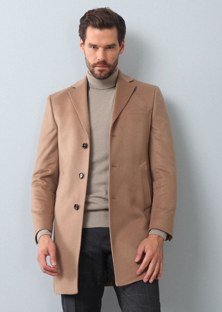 Buff Weaving Overcoat - 4