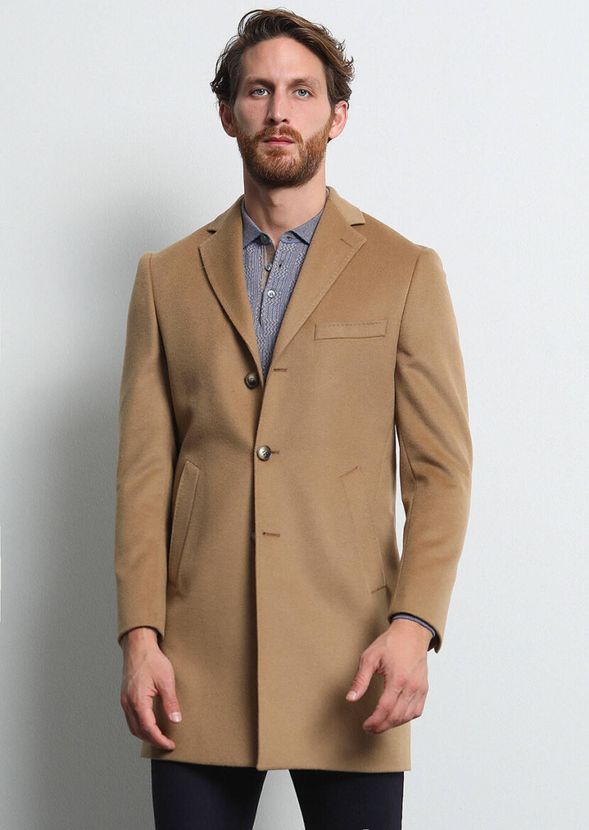 Buff Weaving Overcoat 