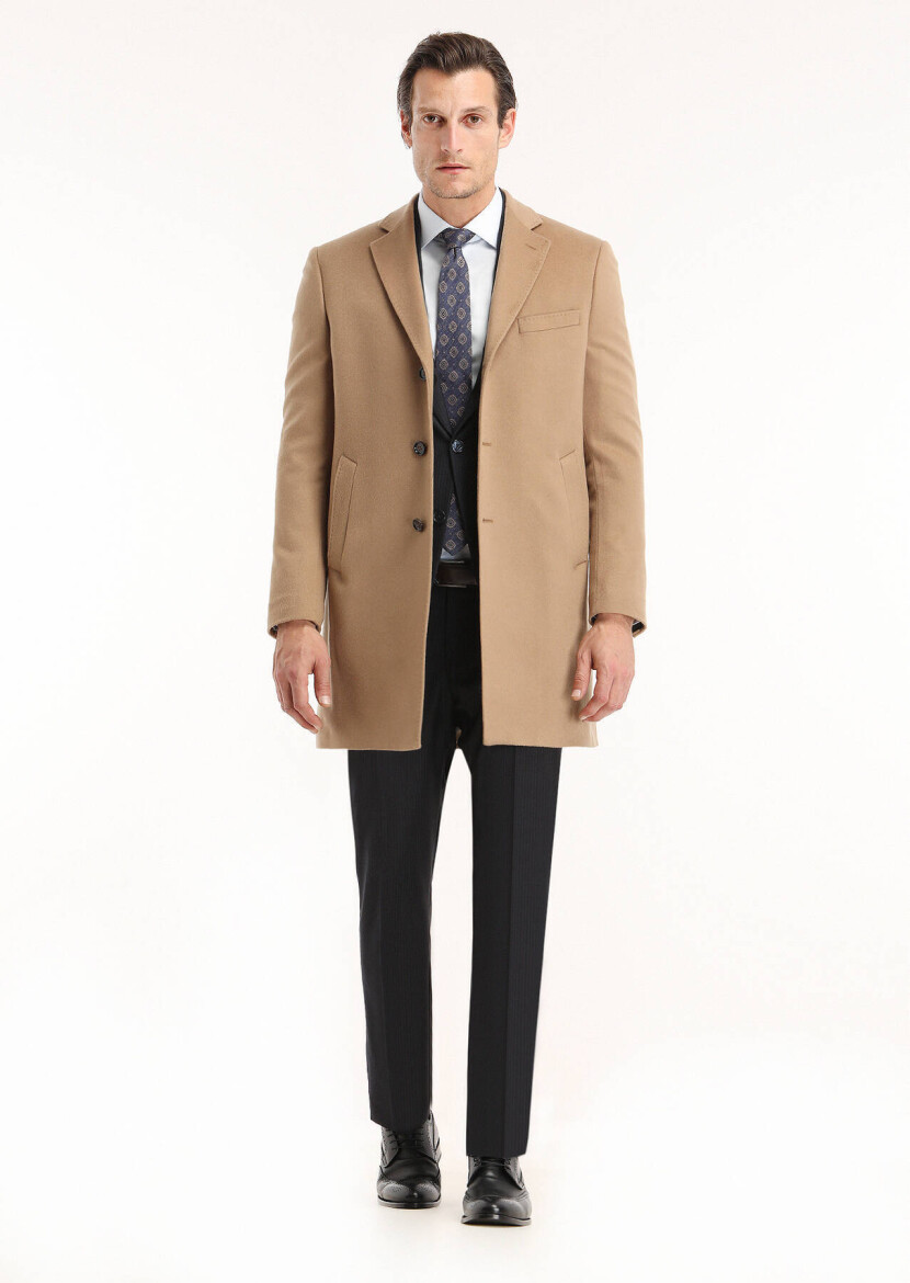 Buff Weaving Overcoat 