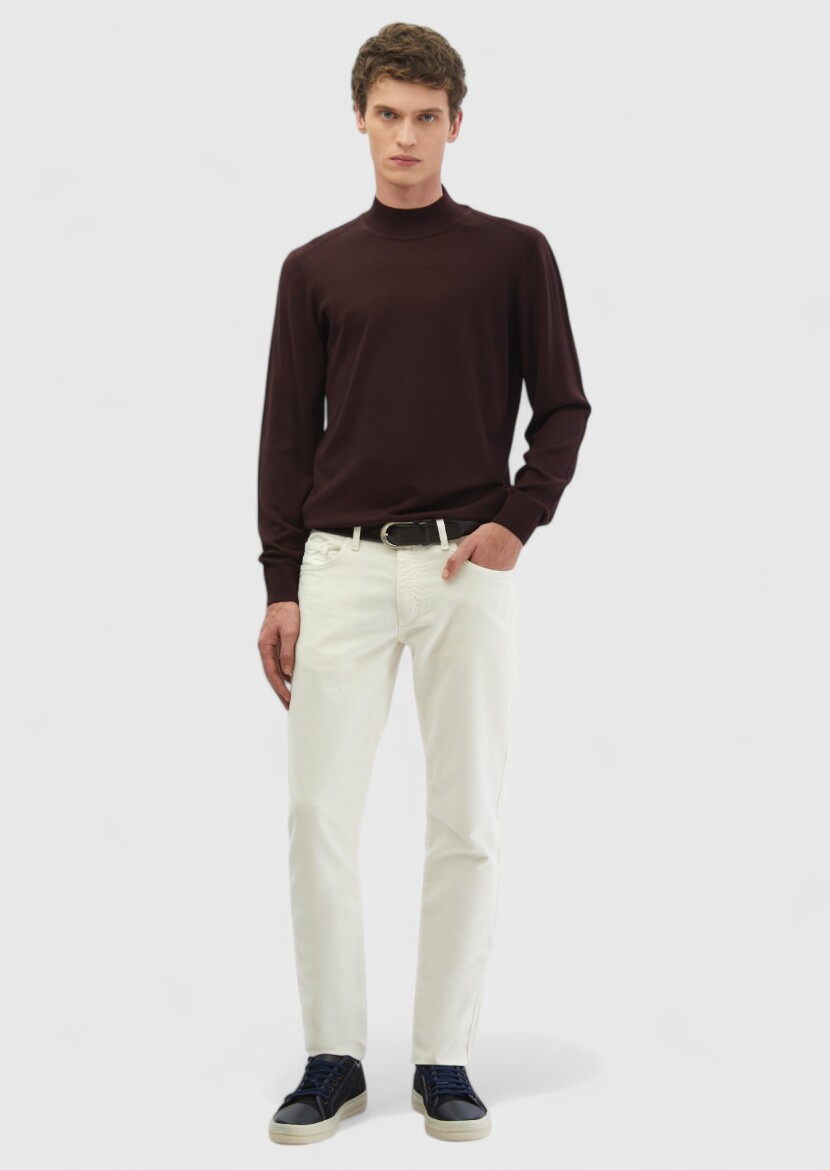 Burgundy Knitwear Sweatshirt 