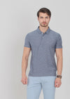 İndigo Jakarlı Polo Yaka %100 Pamuk T-Shirt
