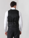 Siyah Slim Fit Kelebek Yaka Klasik Yelek
