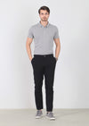 Siyah Desenli Dokuma Regular Fit Casual Pamuk Karışımlı Pantolon