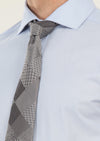 Mavi Desenli Slim Fit Uzun Dokuma Klasik %100 Pamuk Gömlek