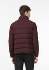 Bordo Regular Fit Dik Yaka Dokuma Mont