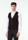 Bordo Regular Fit Casual Örme Triko Yelek