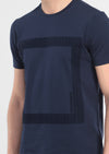 Lacivert Baskılı %100 Pamuk T-Shirt