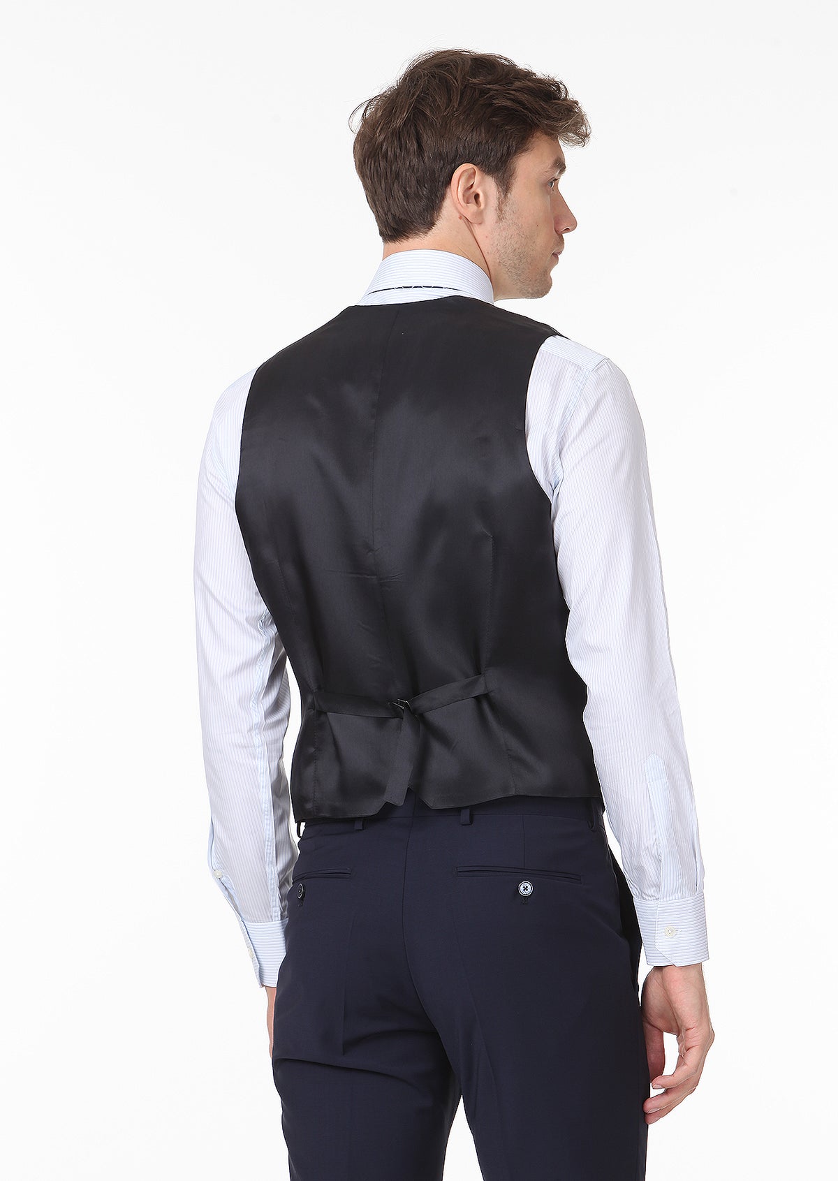 Saks Slim Fit Kelebek Yaka Klasik Yelek