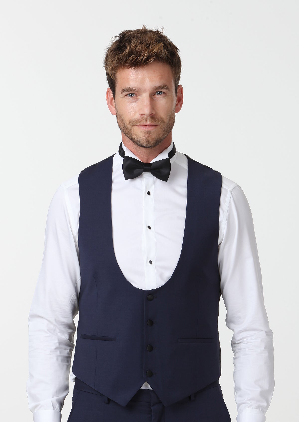 Saks Slim Fit Kelebek Yaka Klasik Yelek