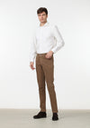Vizon Düz Dokuma Slim Fit Kadife Casual Pamuk Karışımlı Pantolon