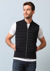 Siyah Regular Fit Dik Yaka Dokuma Spor Yelek