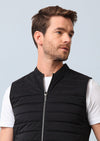 Siyah Regular Fit Dik Yaka Dokuma Spor Yelek