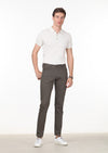 Yeşil Düz Dokuma Slim Fit Casual Pamuk Karışımlı Pantolon