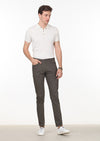 Yeşil Düz Dokuma Slim Fit Casual Pamuk Karışımlı Pantolon