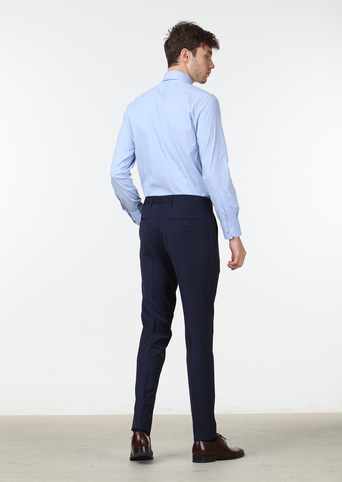 Saks Düz Kumaş Fashion Slim Fit Klasik Yün Karışımlı Pantolon