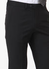 Siyah Düz Kumaş Modern Fit Klasik Yün Karışımlı Pantolon