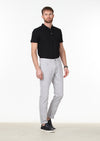 Gri Düz Dokuma Slim Fit Casual Pamuk Karışımlı Pantolon
