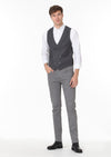Antrasit Slim Fit Kelebek Yaka Casual Yelek