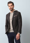 Açık Kahve Düz Zeroweight Slim Fit Yün Karışımlı Ceket
