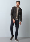 Açık Kahve Düz Zeroweight Slim Fit Yün Karışımlı Ceket