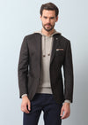 Açık Kahve Düz Zeroweight Slim Fit Yün Karışımlı Ceket