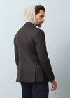 Açık Kahve Düz Zeroweight Slim Fit Yün Karışımlı Ceket
