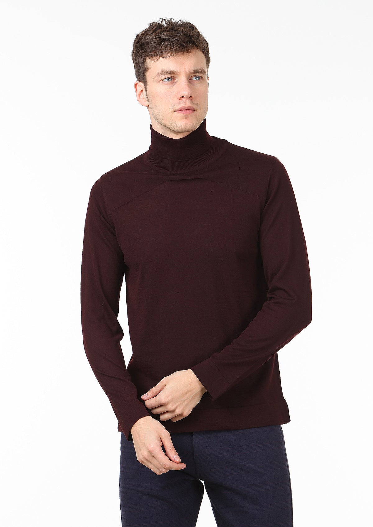 Burgundy Knitwear Sweatshirt