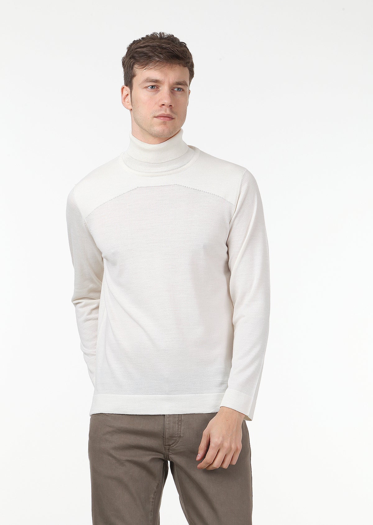 Ecru Knitwear Sweatshirt