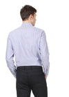 Lacivert Çizgili Regular Fit Uzun Dokuma Casual %100 Pamuk Gömlek