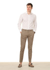 Vizon Düz Dokuma Regular Fit Casual Pamuk Karışımlı Pantolon
