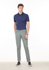 Yeşil Düz Dokuma Regular Fit Casual Pamuk Karışımlı Pantolon