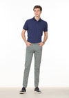 Yeşil Düz Dokuma Regular Fit Casual Pamuk Karışımlı Pantolon