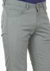 Yeşil Düz Dokuma Regular Fit Casual Pamuk Karışımlı Pantolon