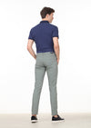 Yeşil Düz Dokuma Regular Fit Casual Pamuk Karışımlı Pantolon