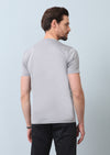 Gri Baskılı %100 Pamuk T-Shirt