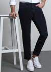 Lacivert Düz Dokuma Slim Fit Casual Pamuk Karışımlı Pantolon