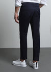 Lacivert Düz Dokuma Slim Fit Casual Pamuk Karışımlı Pantolon