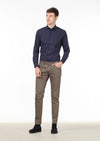 Vizon Düz Dokuma Slim Fit Casual Pamuk Karışımlı Pantolon