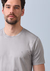Gri %100 Pamuk T-Shirt
