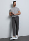 Kahverengi Düz Dokuma Slim Fit Casual Pamuk Karışımlı Pantolon