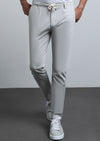 Gri Düz Dokuma Jogging Fit Casual Pamuk Karışımlı Pantolon
