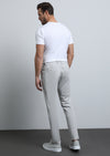 Gri Düz Dokuma Jogging Fit Casual Pamuk Karışımlı Pantolon