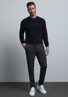 Antrasit Düz Örme Jogging Fit Casual Pantolon