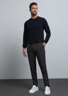 Antrasit Düz Örme Jogging Fit Casual Pantolon