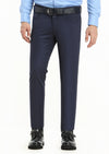 Lacivert Düz Dokuma Slim Fit Casual Pamuk Karışımlı Pantolon