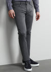 Orta Gri Düz Dokuma Slim Fit Casual Pamuk Karışımlı Pantolon