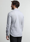 Gri Fitted Fit Uzun Casual %100 Pamuk Gömlek