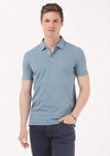 Petrol Jakarlı Polo Yaka %100 Pamuk T-Shirt