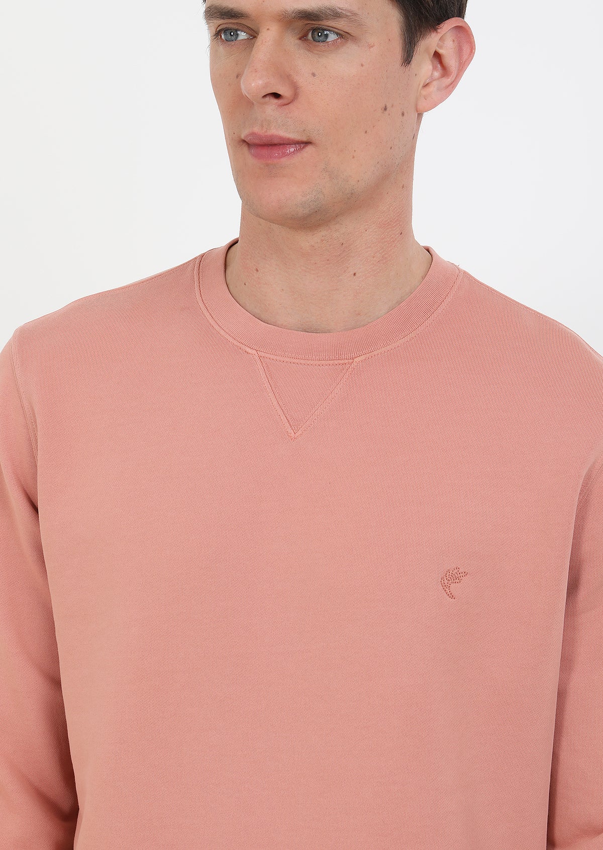 Pembe Düz Sweatshırt